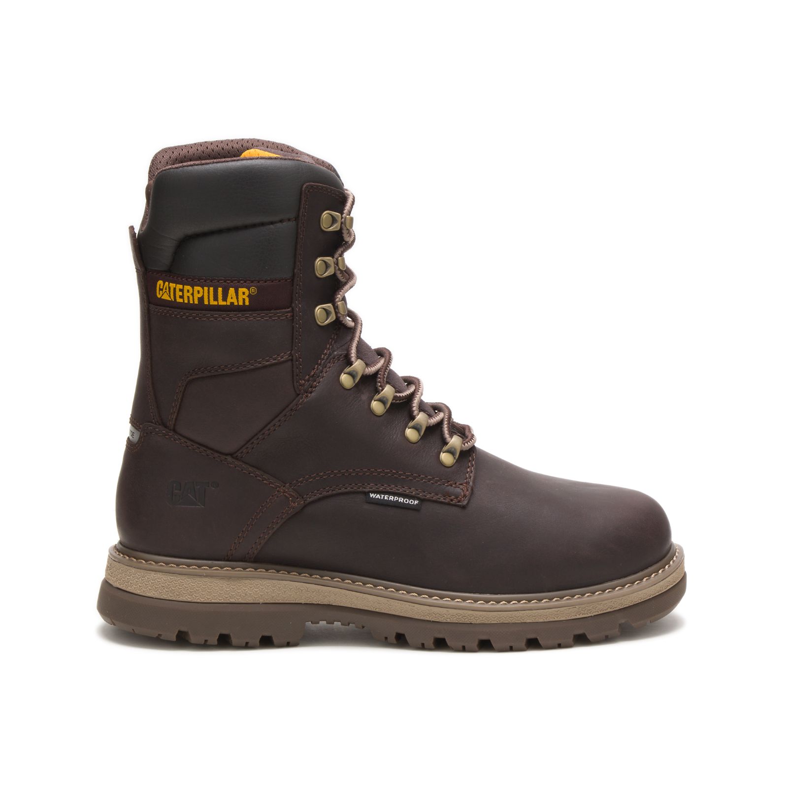 Caterpillar Fairbanks 8" Waterproof Tx Steel Toe - Mens Work Boots - Brown - NZ (052BVNIDZ)